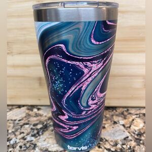 New Tervis 20oz Stainless steel “ PURPLE TEAL MARBLE “